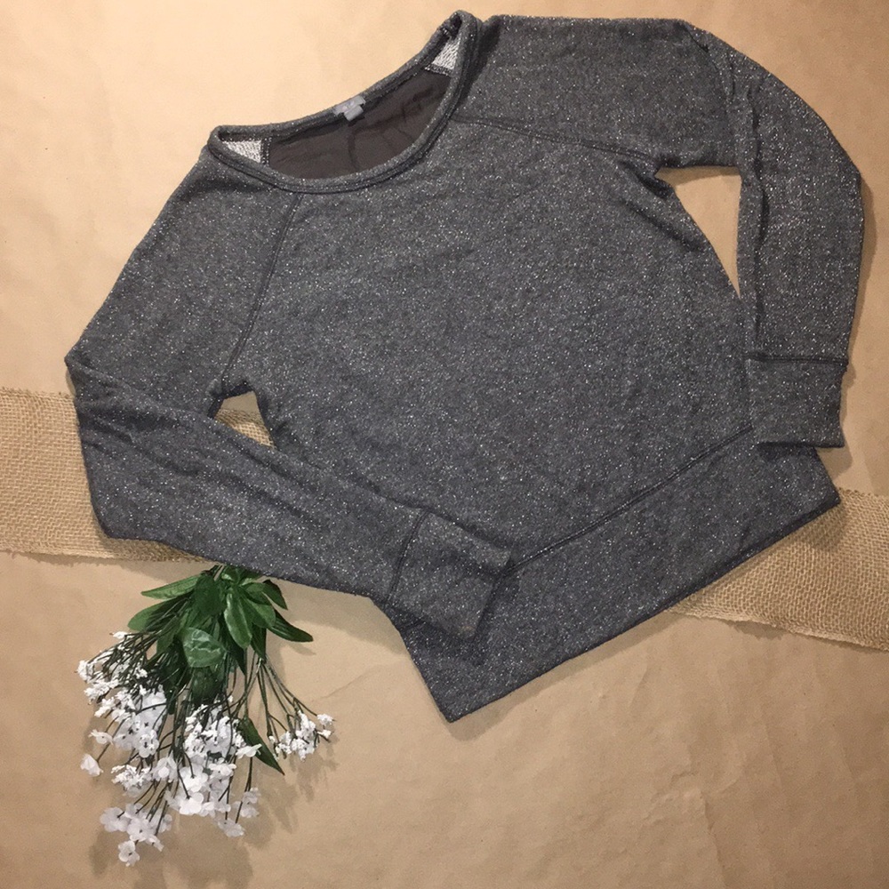 Aerie sparkly sheer back sweater